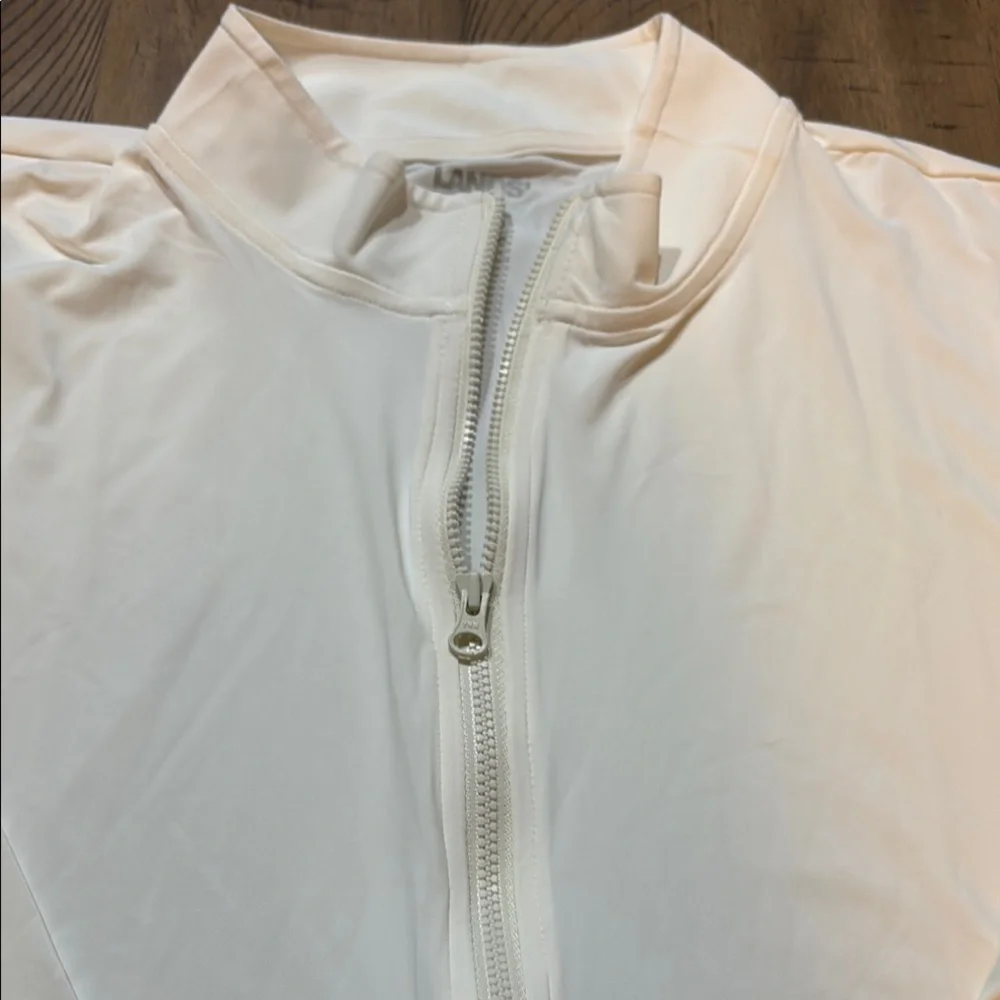 530 Lands' End Women's Lightweight Cream Jacket - Picture 4 of 4